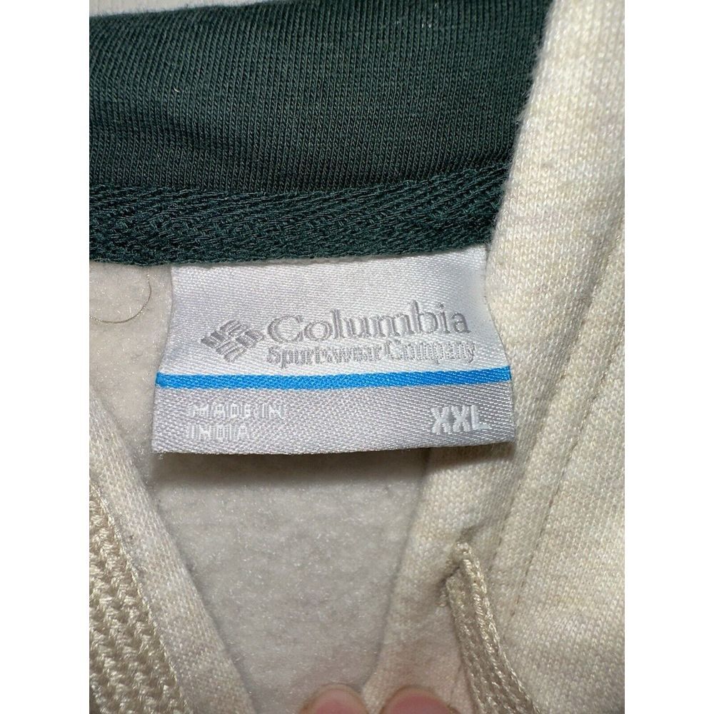 Columbia Men's XXL Hart Mountain II Hoodie Oatmeal Heather/ Spruce Heather - Picture 9 of 11
